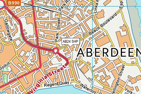 AB24 5HP map - OS VectorMap District (Ordnance Survey)