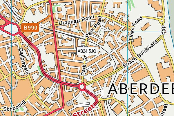 AB24 5JQ map - OS VectorMap District (Ordnance Survey)