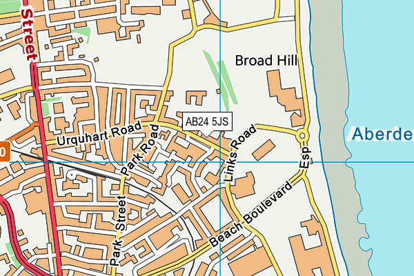 AB24 5JS map - OS VectorMap District (Ordnance Survey)