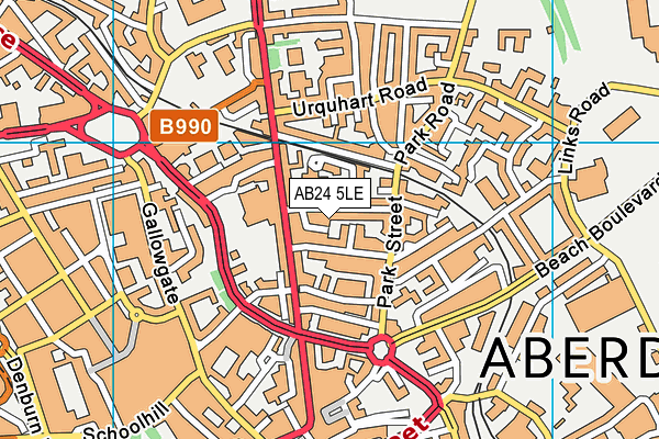 AB24 5LE map - OS VectorMap District (Ordnance Survey)