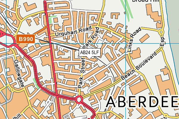 AB24 5LF map - OS VectorMap District (Ordnance Survey)