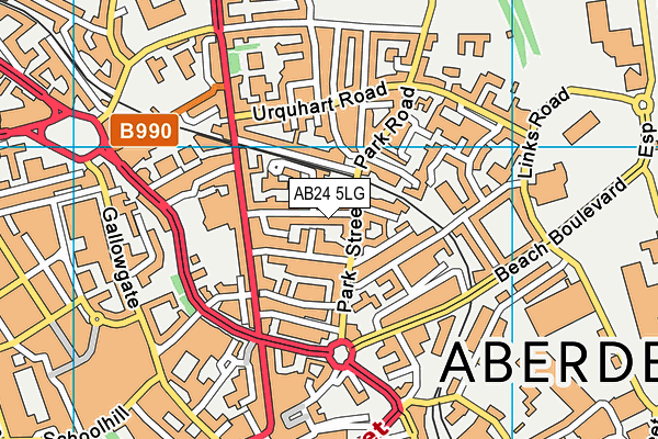 AB24 5LG map - OS VectorMap District (Ordnance Survey)