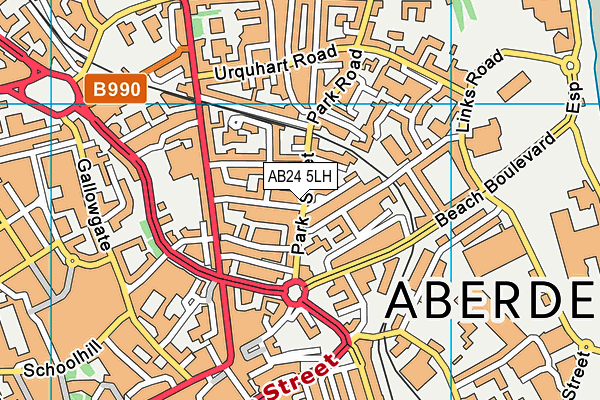 AB24 5LH map - OS VectorMap District (Ordnance Survey)