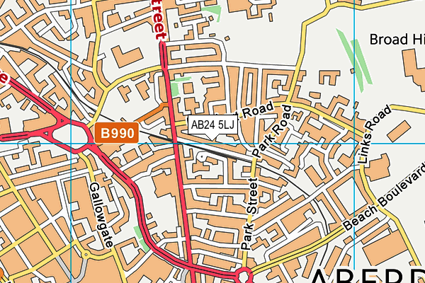 AB24 5LJ map - OS VectorMap District (Ordnance Survey)