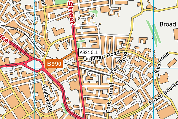 AB24 5LL map - OS VectorMap District (Ordnance Survey)