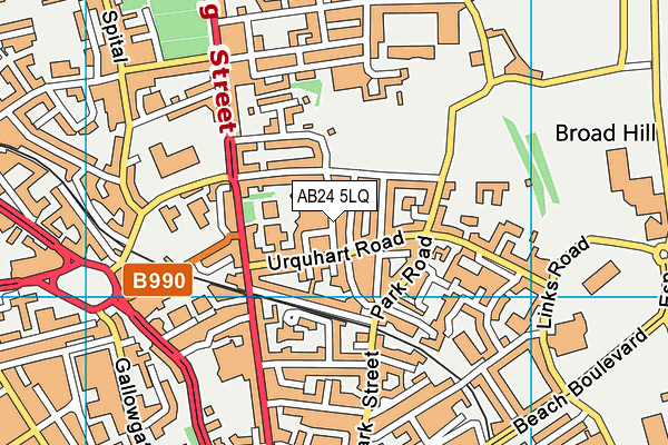 AB24 5LQ map - OS VectorMap District (Ordnance Survey)