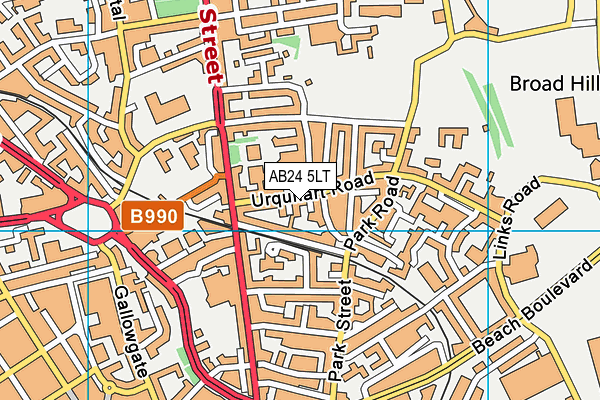 AB24 5LT map - OS VectorMap District (Ordnance Survey)