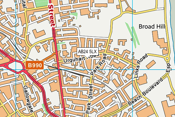 AB24 5LX map - OS VectorMap District (Ordnance Survey)