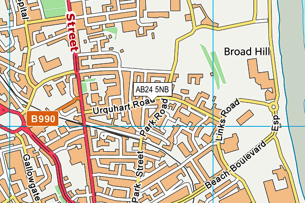 AB24 5NB map - OS VectorMap District (Ordnance Survey)