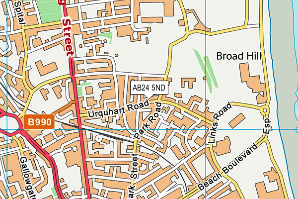 AB24 5ND map - OS VectorMap District (Ordnance Survey)