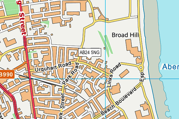 AB24 5NG map - OS VectorMap District (Ordnance Survey)