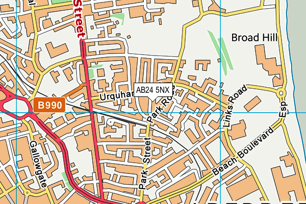 AB24 5NX map - OS VectorMap District (Ordnance Survey)