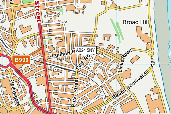 AB24 5NY map - OS VectorMap District (Ordnance Survey)