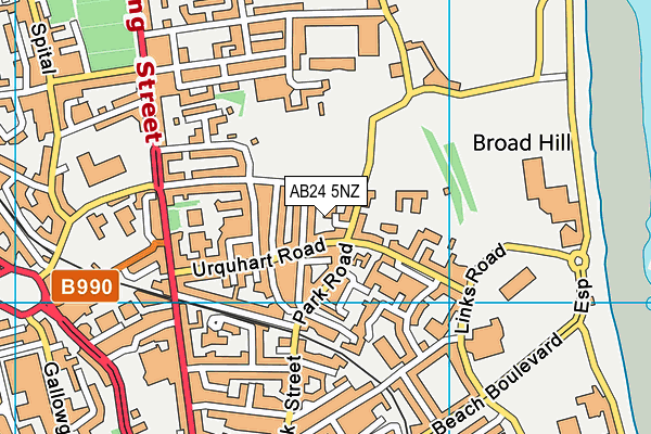 AB24 5NZ map - OS VectorMap District (Ordnance Survey)