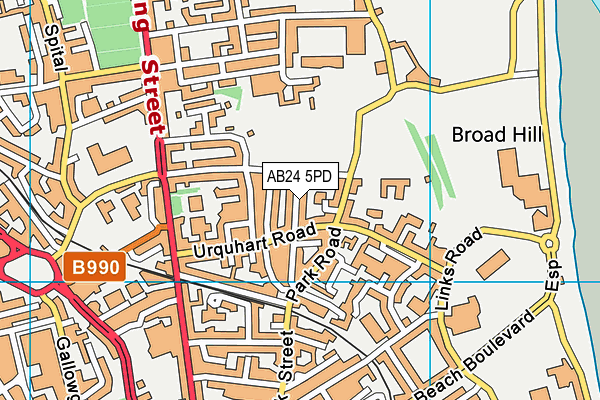 AB24 5PD map - OS VectorMap District (Ordnance Survey)