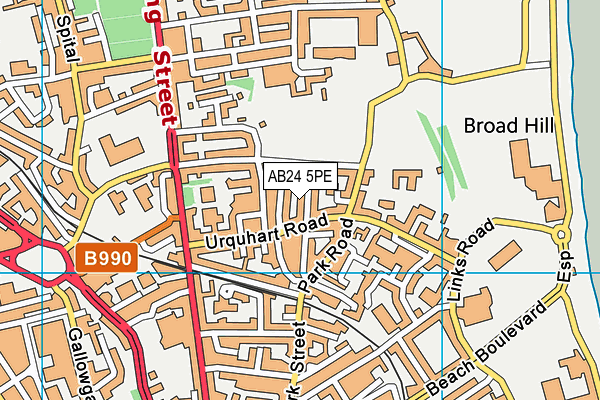 AB24 5PE map - OS VectorMap District (Ordnance Survey)