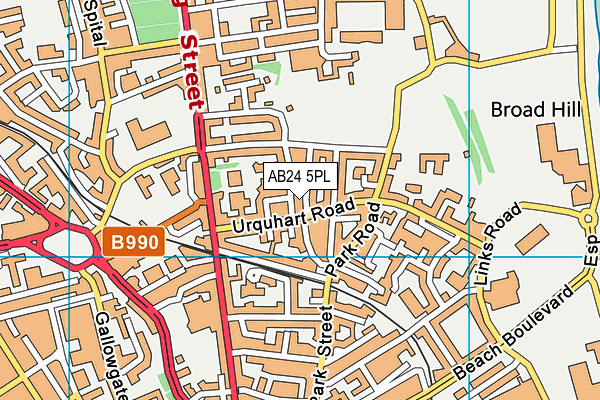 AB24 5PL map - OS VectorMap District (Ordnance Survey)