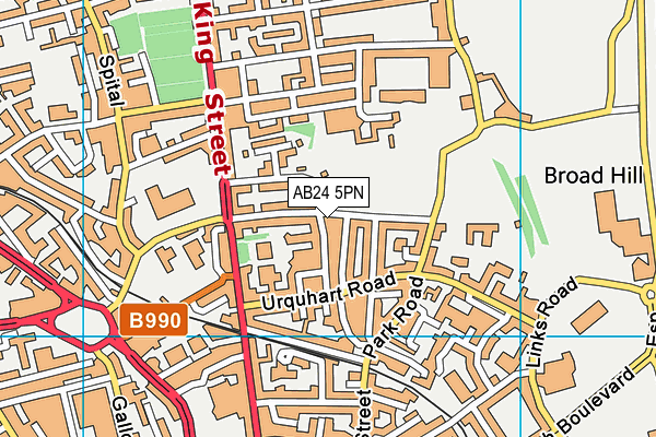 AB24 5PN map - OS VectorMap District (Ordnance Survey)