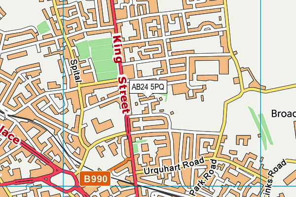 AB24 5PQ map - OS VectorMap District (Ordnance Survey)