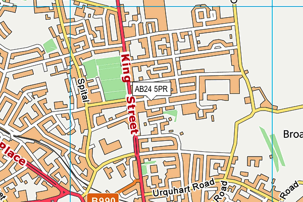 AB24 5PR map - OS VectorMap District (Ordnance Survey)