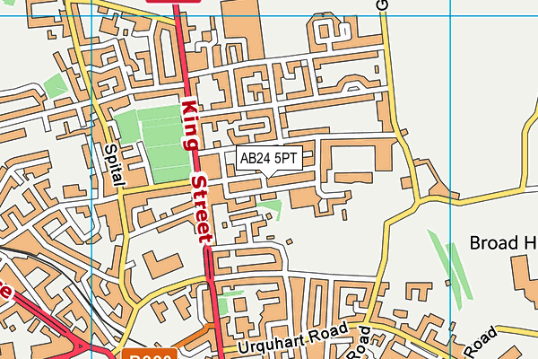 AB24 5PT map - OS VectorMap District (Ordnance Survey)
