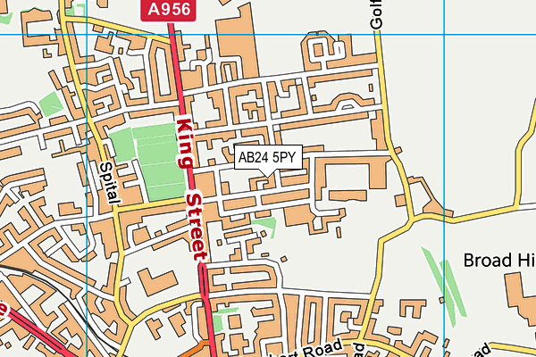 AB24 5PY map - OS VectorMap District (Ordnance Survey)