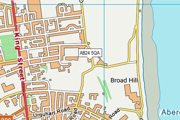 AB24 5QA map - OS VectorMap District (Ordnance Survey)