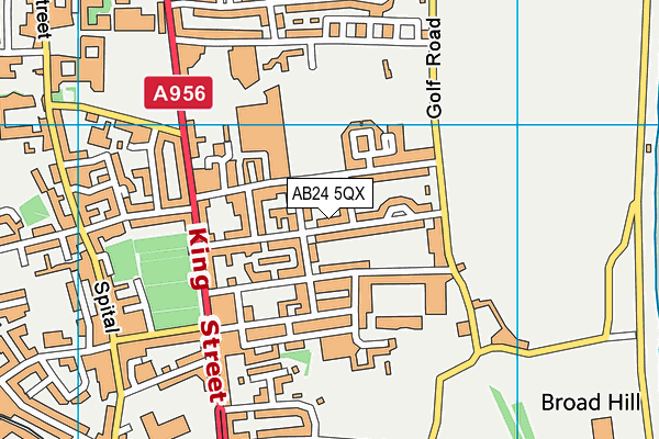 AB24 5QX map - OS VectorMap District (Ordnance Survey)