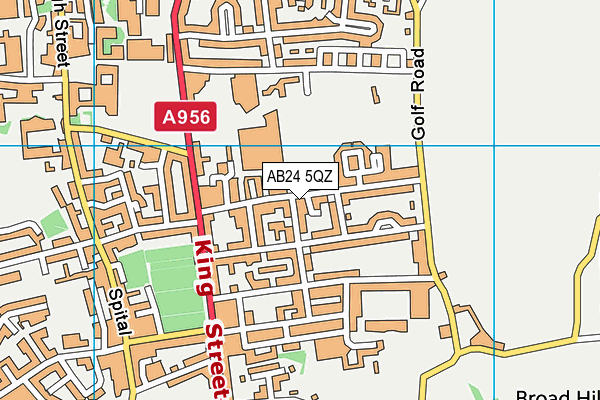 AB24 5QZ map - OS VectorMap District (Ordnance Survey)