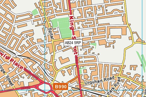 AB24 5RP map - OS VectorMap District (Ordnance Survey)