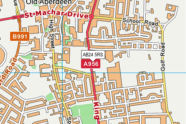AB24 5RS map - OS VectorMap District (Ordnance Survey)