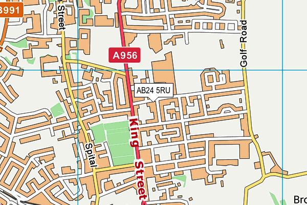 AB24 5RU map - OS VectorMap District (Ordnance Survey)