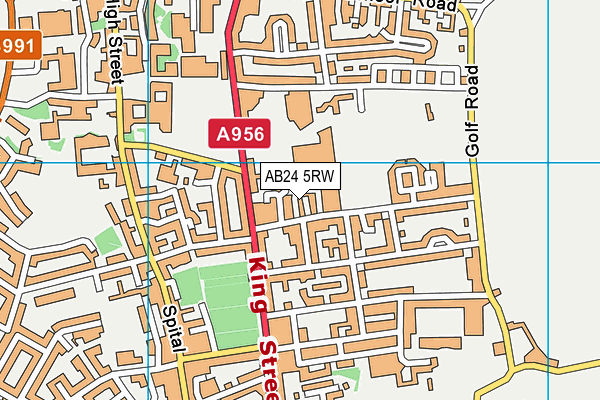 AB24 5RW map - OS VectorMap District (Ordnance Survey)