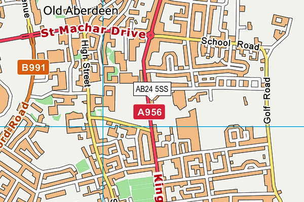 AB24 5SS map - OS VectorMap District (Ordnance Survey)
