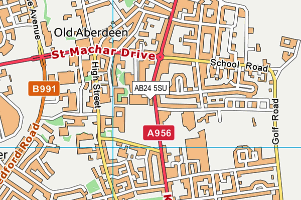 AB24 5SU map - OS VectorMap District (Ordnance Survey)