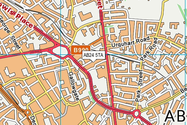 AB24 5TA map - OS VectorMap District (Ordnance Survey)