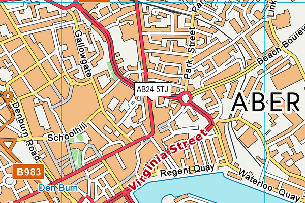 AB24 5TJ map - OS VectorMap District (Ordnance Survey)