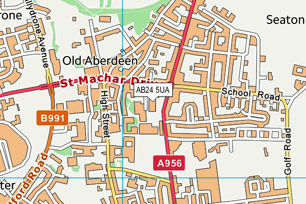 AB24 5UA map - OS VectorMap District (Ordnance Survey)