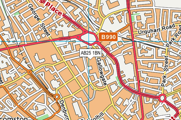 AB25 1BN map - OS VectorMap District (Ordnance Survey)