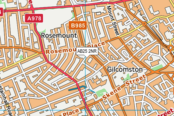 AB25 2NR map - OS VectorMap District (Ordnance Survey)