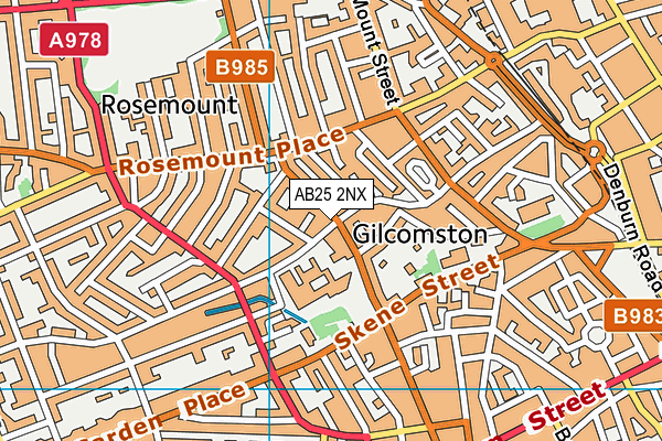 AB25 2NX map - OS VectorMap District (Ordnance Survey)
