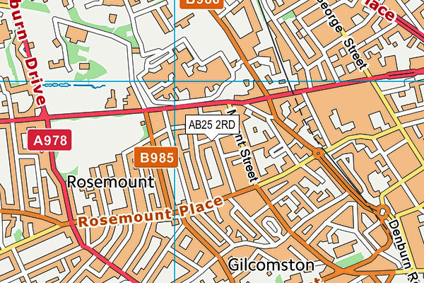AB25 2RD map - OS VectorMap District (Ordnance Survey)