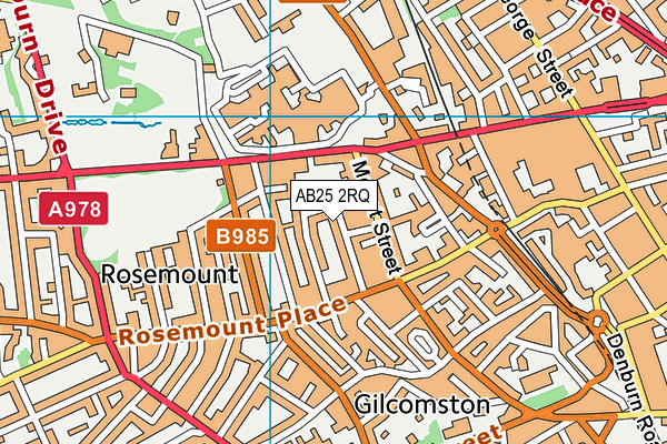 AB25 2RQ map - OS VectorMap District (Ordnance Survey)