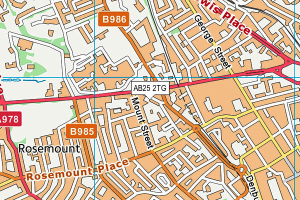 AB25 2TG map - OS VectorMap District (Ordnance Survey)