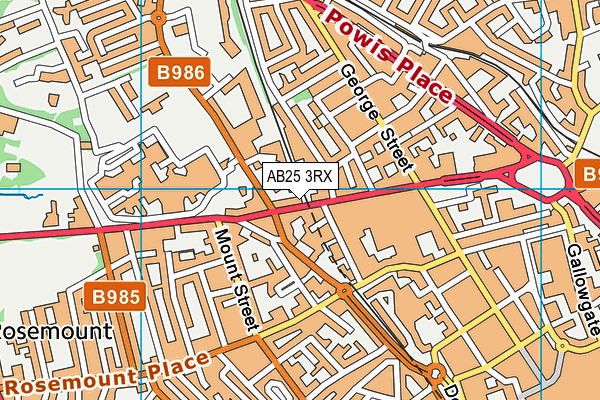 AB25 3RX map - OS VectorMap District (Ordnance Survey)