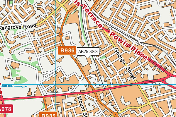 AB25 3SG map - OS VectorMap District (Ordnance Survey)
