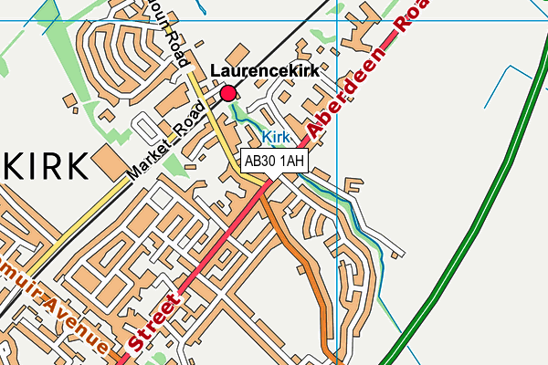 AB30 1AH map - OS VectorMap District (Ordnance Survey)