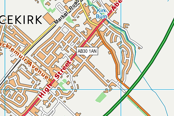 AB30 1AN map - OS VectorMap District (Ordnance Survey)