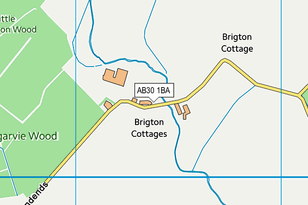 AB30 1BA map - OS VectorMap District (Ordnance Survey)