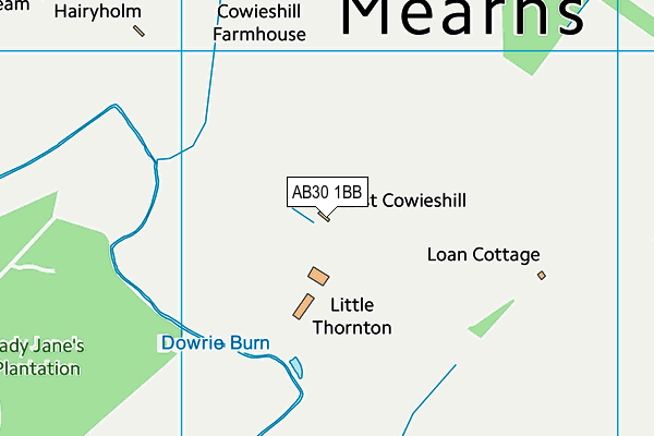 AB30 1BB map - OS VectorMap District (Ordnance Survey)